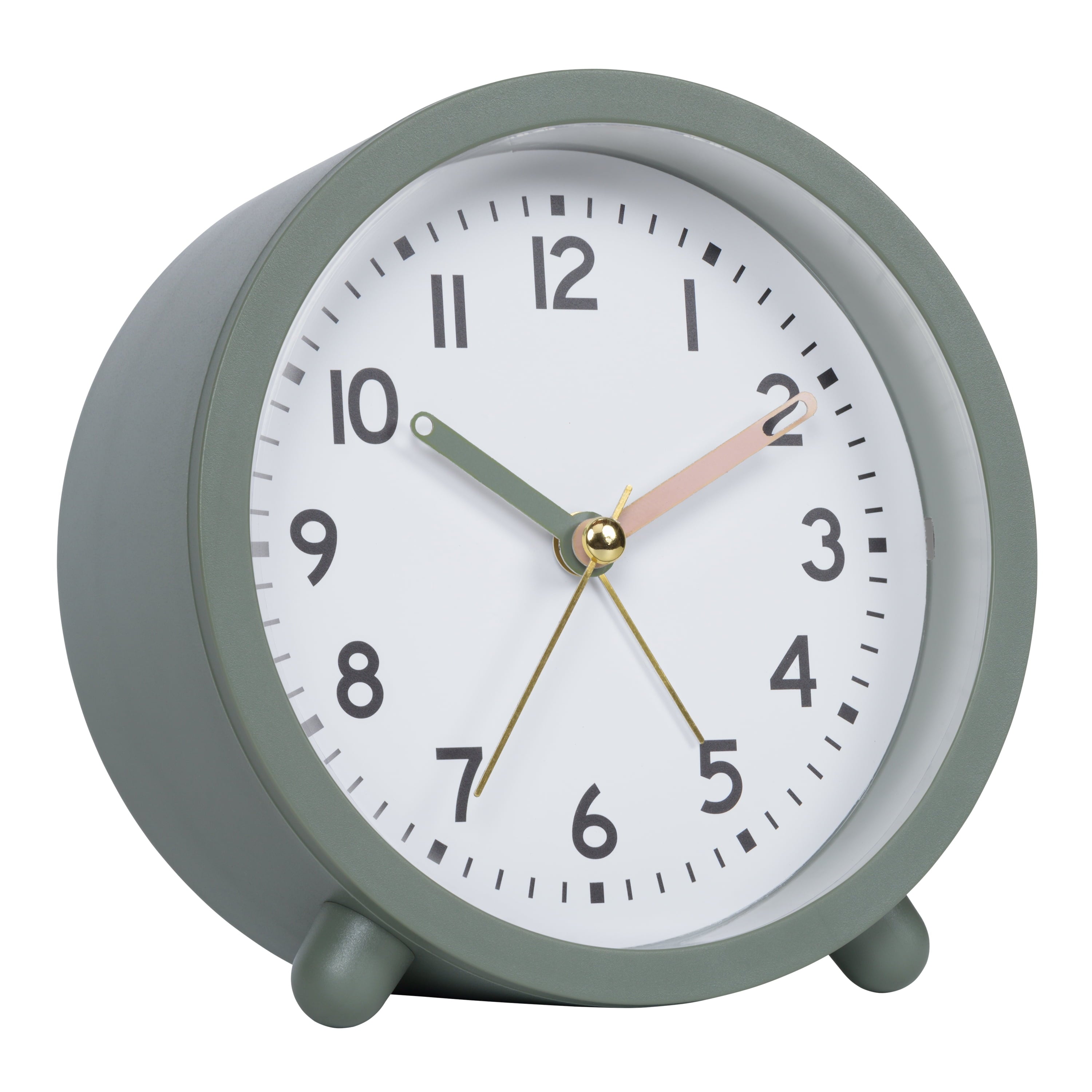 MainStays Green Mini Analog Alarm Clock
