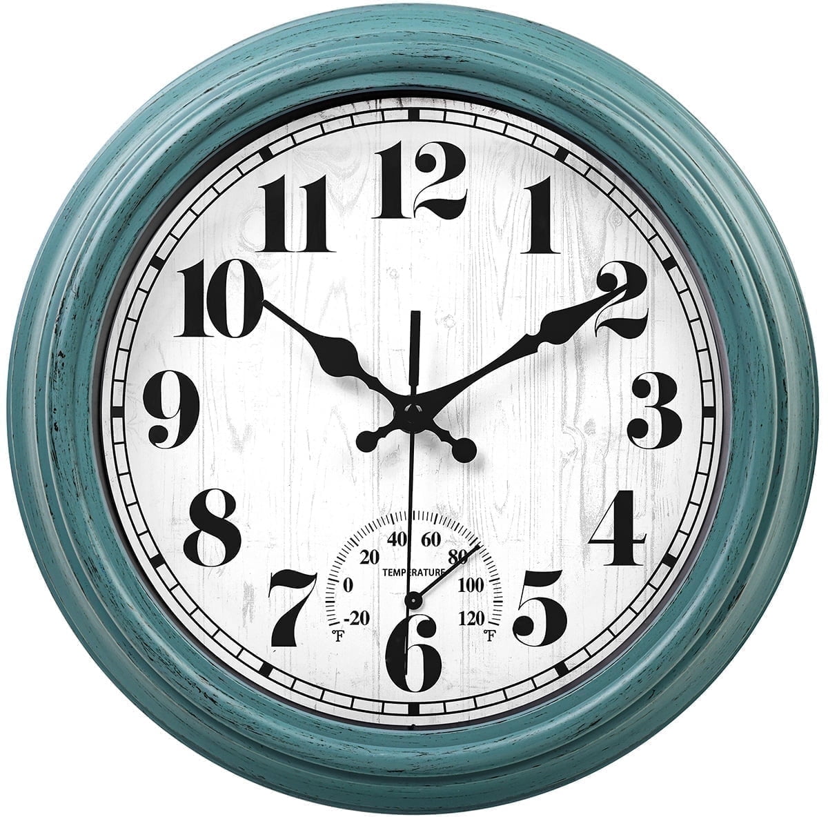 20 Inch Retro Wall Clock Silent,Accurate Time,Big Numbers,Quartz,Analog,Black