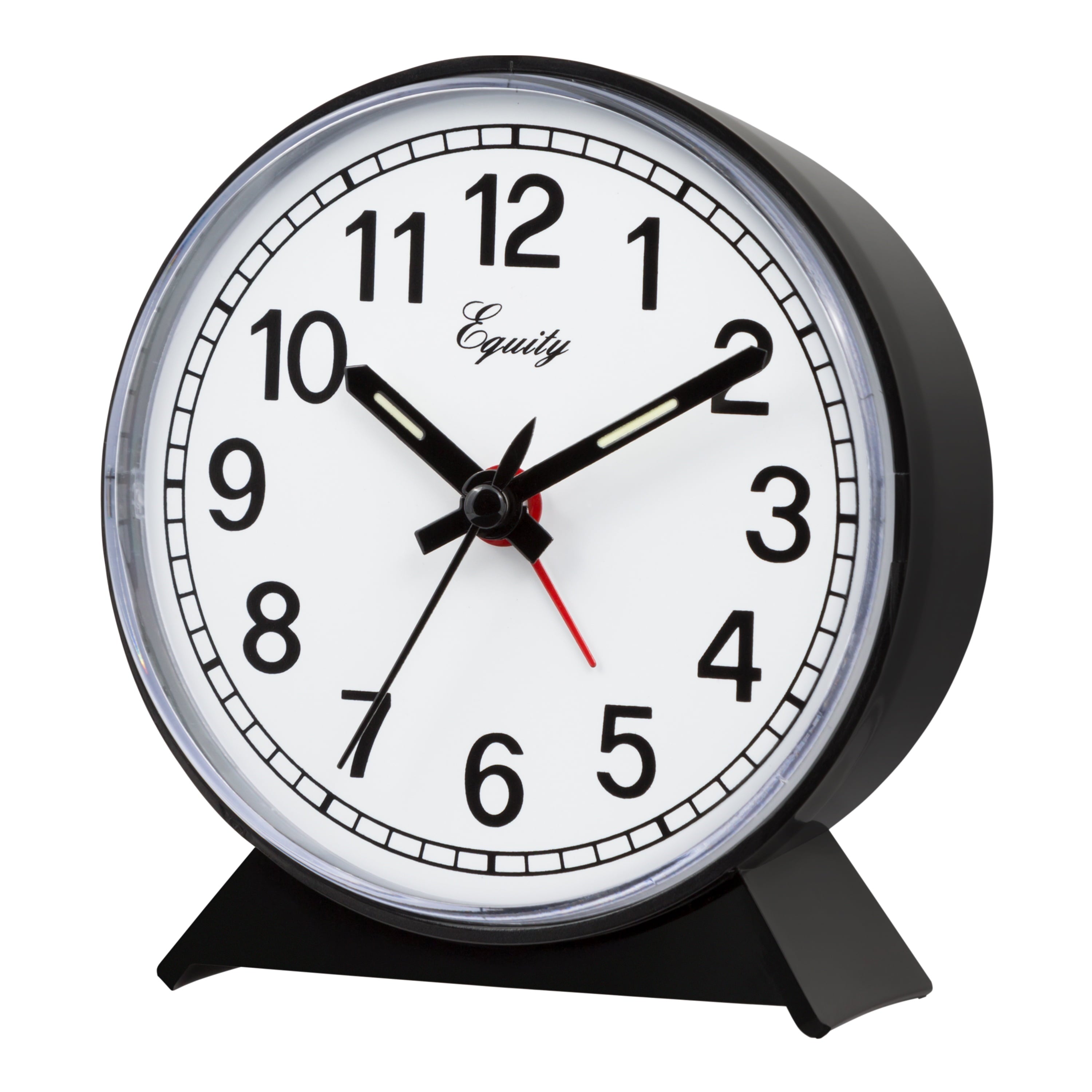 Equity 14075 Black Analog Wind-Up Alarm Clock