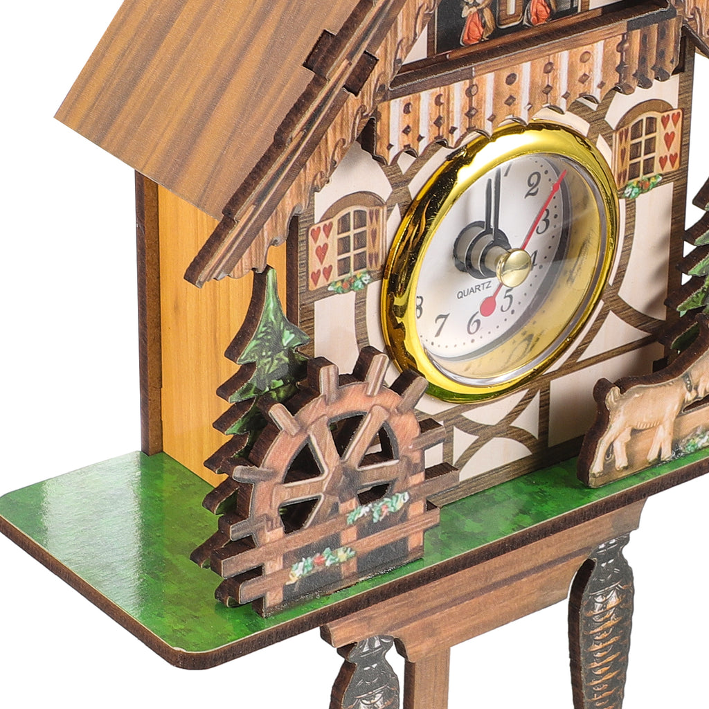 Wooden Pendulum Wall Clock with Cuckoo Bird