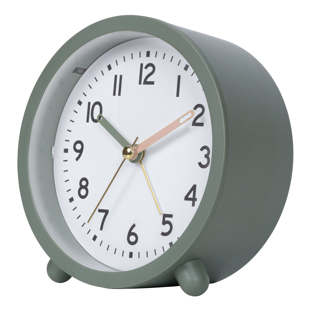 MainStays Green Mini Analog Alarm Clock