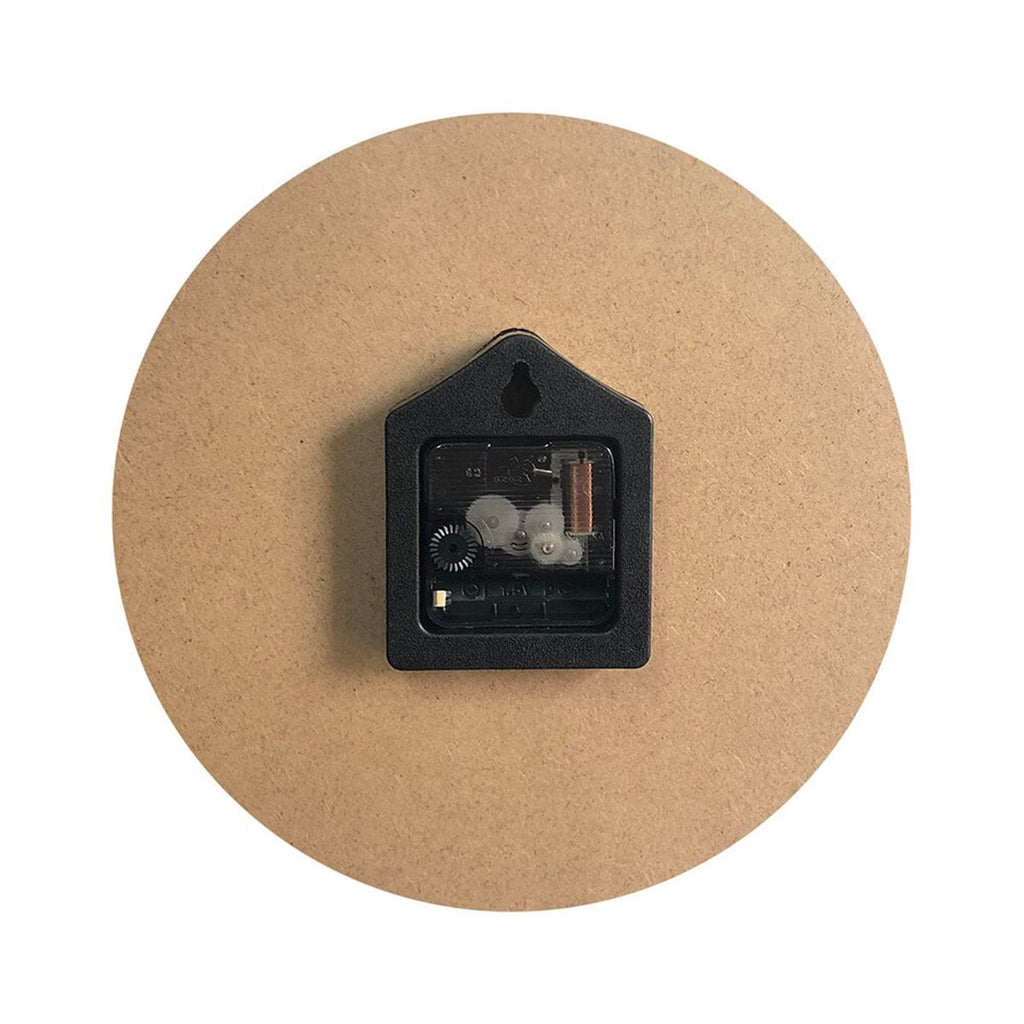 VOCOO 10'' Sunflower Round Wall Clocks, Wooden Silent Non Ticking Industrial Analog Clock for Kitchen Home Office Bedrooms (with Hook)