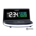 La Crosse Technology 617-148V2 Black Wireless Charging Alarm Clock with Glowing LED Base