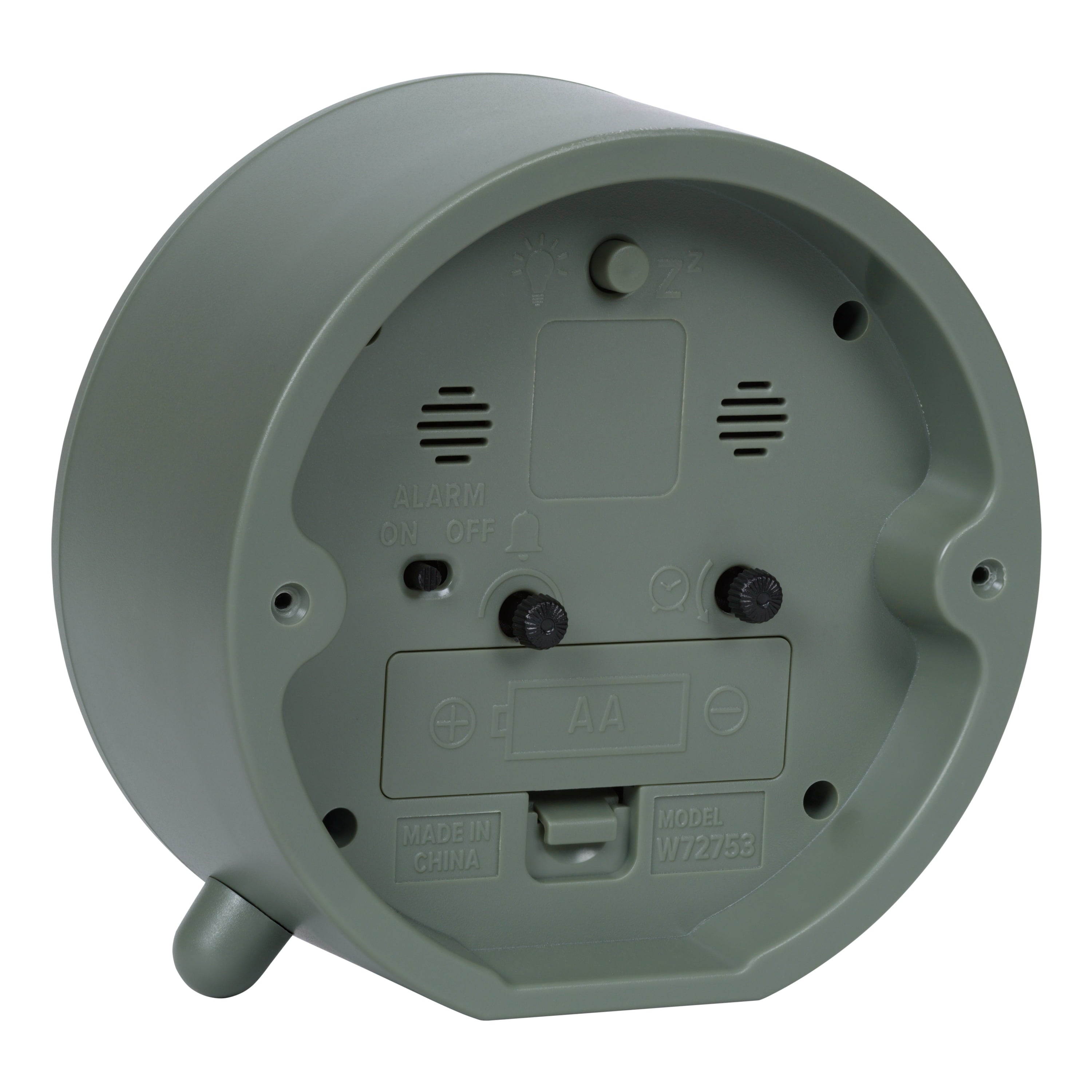 MainStays Green Mini Analog Alarm Clock