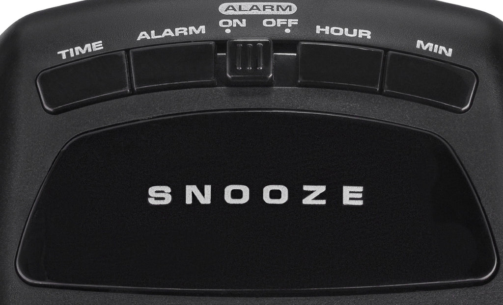 Westclox Basic Black Digital Red LED Bedside or Desk Alarm Clock with Adjustable Hi/Lo Alarm Volume and Snooze