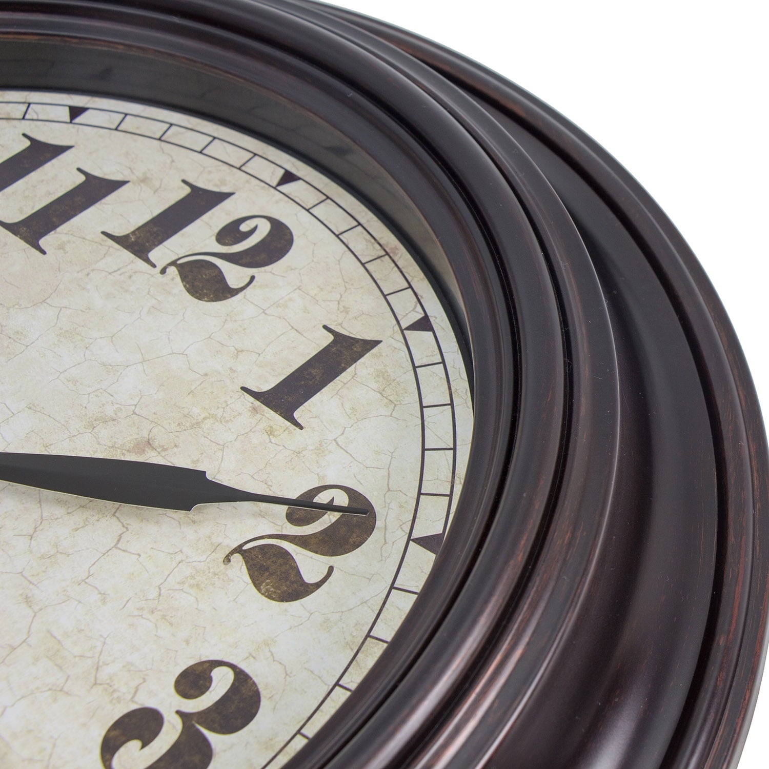 20 Inch Retro Wall Clock Silent,Accurate Time,Big Numbers,Quartz,Analog,Black